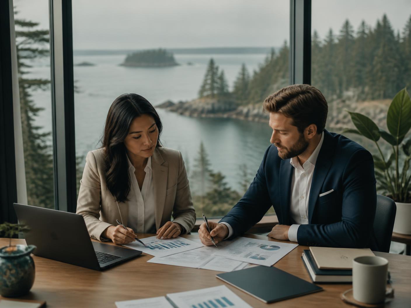 Ledgerfield CPA accountants working in their downtown Vancouver office